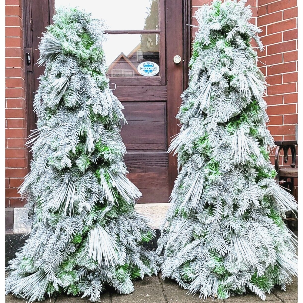 Victoria's Secret Christmas Tree Store Display 4 Ft Tall Silvery Green 2 avail